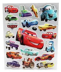 Disney Pixar S Cars Lightning Mcqueen And Friends 3d Raised Stickers Walmart Com Walmart Com