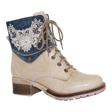 Womens Dromedaris Kara Denim Boot Size 36 M Beige Leather