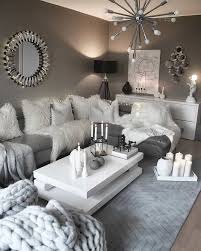 white and grey cozy living room decor