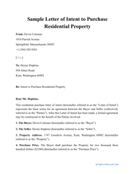 purchase residential property