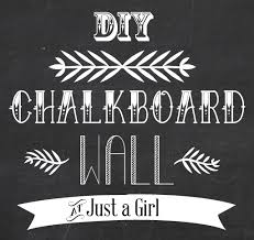 A Diy Chalkboard Wall Just A Girl Blog
