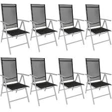 Folding Aluminium Garden Chairs Set Of