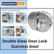 Double Glass Doors Glass Door Lock