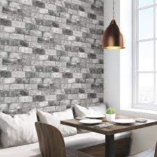 Nuwallpaper Grey London Brick Grey Wallpaper Sample