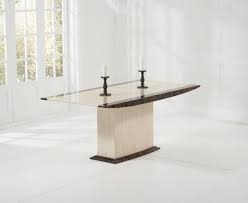 Brown Constituted Marble Dining Table