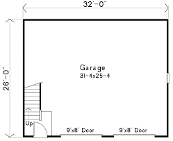 detached 2 car garage plan with blank
