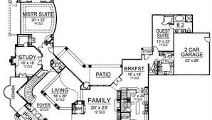 european house plan with guest suite 4867