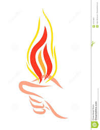 Flame Burning In Hand Carrying Heat And Light Stock