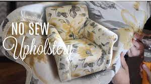 how to reupholster a chair no sew