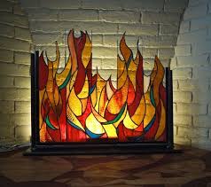 Stained Glass Flame Light Filter For