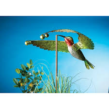 Balancing Hummingbird Garden Stake Acorn