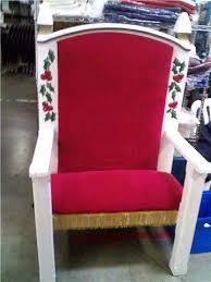 The chairs set my shower off! royal chair rentals. Santa Royalty Chair Orbit Event Rentals