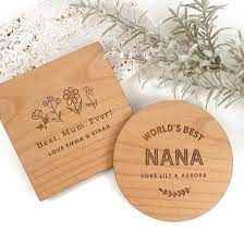 Engraved Mother S Day Wooden Coasters