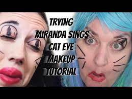 trying miranda sings cat eye makeup