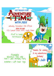 Free Printable Adventure Time Birthday Invitations Best Happy