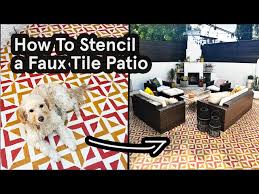 How To Stencil A Faux Tile Concrete
