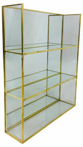 Gold Mirror Shelf Unit 28cm Shelving