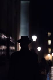 Man, hat, silhouette, dark, black ...