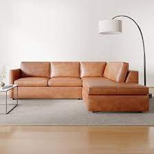 harris leather sectional