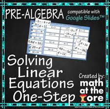 Solving Equations One Step Equations