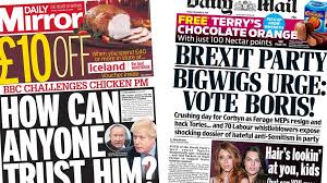 Tabloid example for students / how to write a school news article : Newspaper Headlines Andrew Neil Challenges Pm To Oven Ready Interview Bbc News