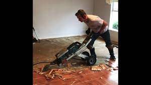glue down hardwood removal you