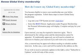 renew global entry and precheck before