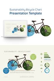 Sustainability Bicycle Chart Powerpoint Template