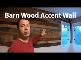 Barn Wood Accent Wall Installing Over