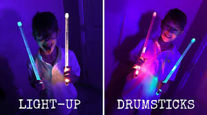 Jeremy S Light Up Drumsticks Review Rockstix Light Up Drumming Sticks Youtube