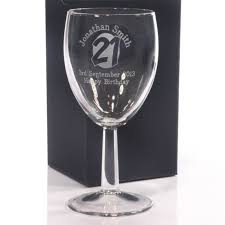 Personalised 21st Birthday Wine Glass