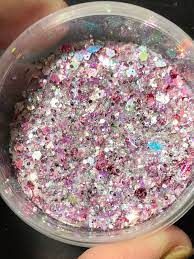 solvent resistant glitter mix love pink