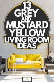 13 grey and mustard yellow living room