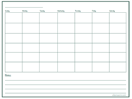 Free Printable Calendar With Notes Free Printable Calendars