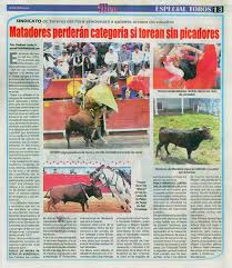 TAUROMAQUIAS - Primera bitácora taurina del Perú: Matadores perderán  categoría si torean sin picadores