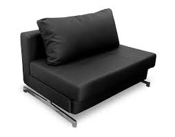 Black Leather Textile Sofa Sleeper K43
