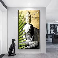 Classical Charcoal Canvas Buddha