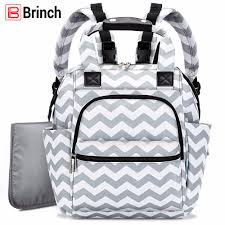 Us 29 9 Brinch Diaper Bag Maternity Mom Mochila Backpack Nappy Bag For Mom Lightweight Stroller Bags With Changing Pad Baby Backpacks In Diaper Bags