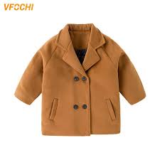 Vfochi 2022 Boys Wool Coat 5 Color Long