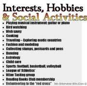 Resume Interests Examples Resume Hobbies And Interests