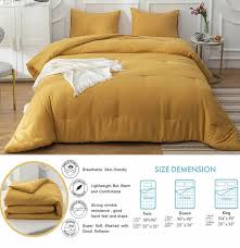 Luxlovery Dark Yellow Comforter Set