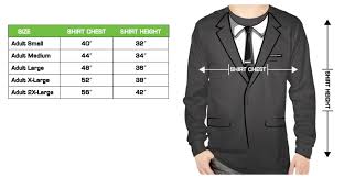 Costume Agent Size Chart