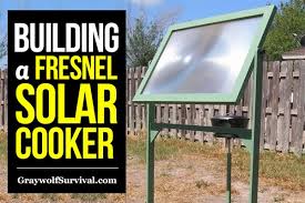 building a fresnel solar cooker
