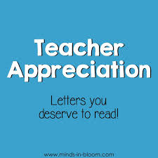 teacher appreciation letters you