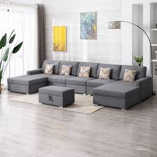 double chaise sectional sofa