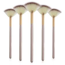 5 pcs fan brushes makeup brush