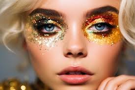 get the glam with gold glitter eyeshadow