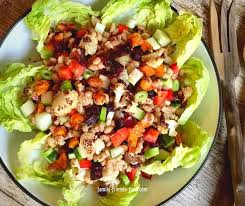 barley salad with roasted veg tahini