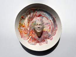Marbled Face Plate Sculpture Wall