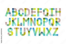 modern fancy geometry font alphabet